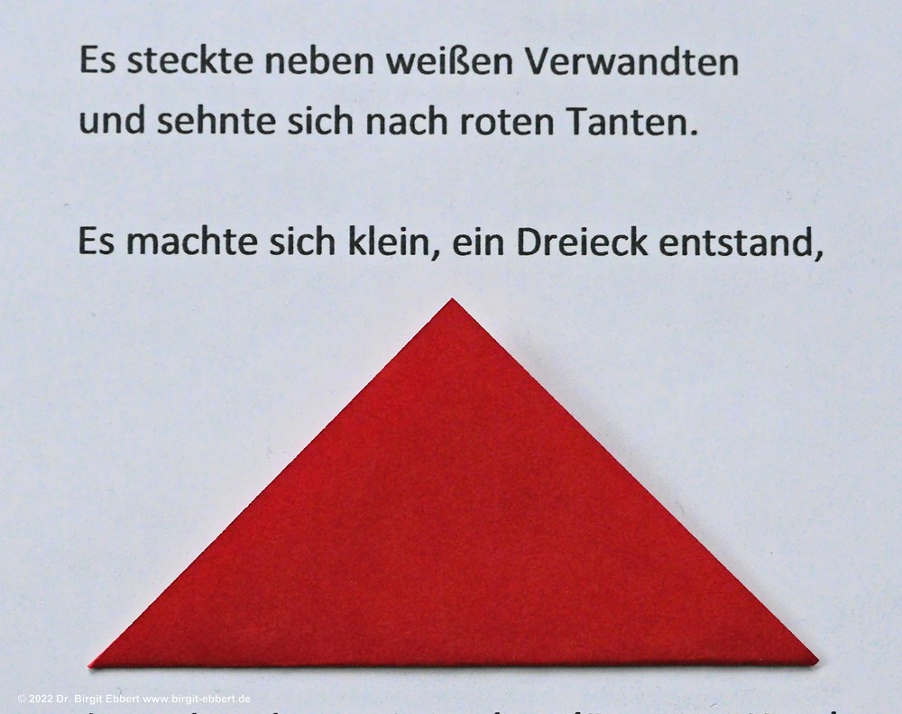 Das rote Quadrat (Faltgeschichte von Birgit Ebbert) - PapierZen®